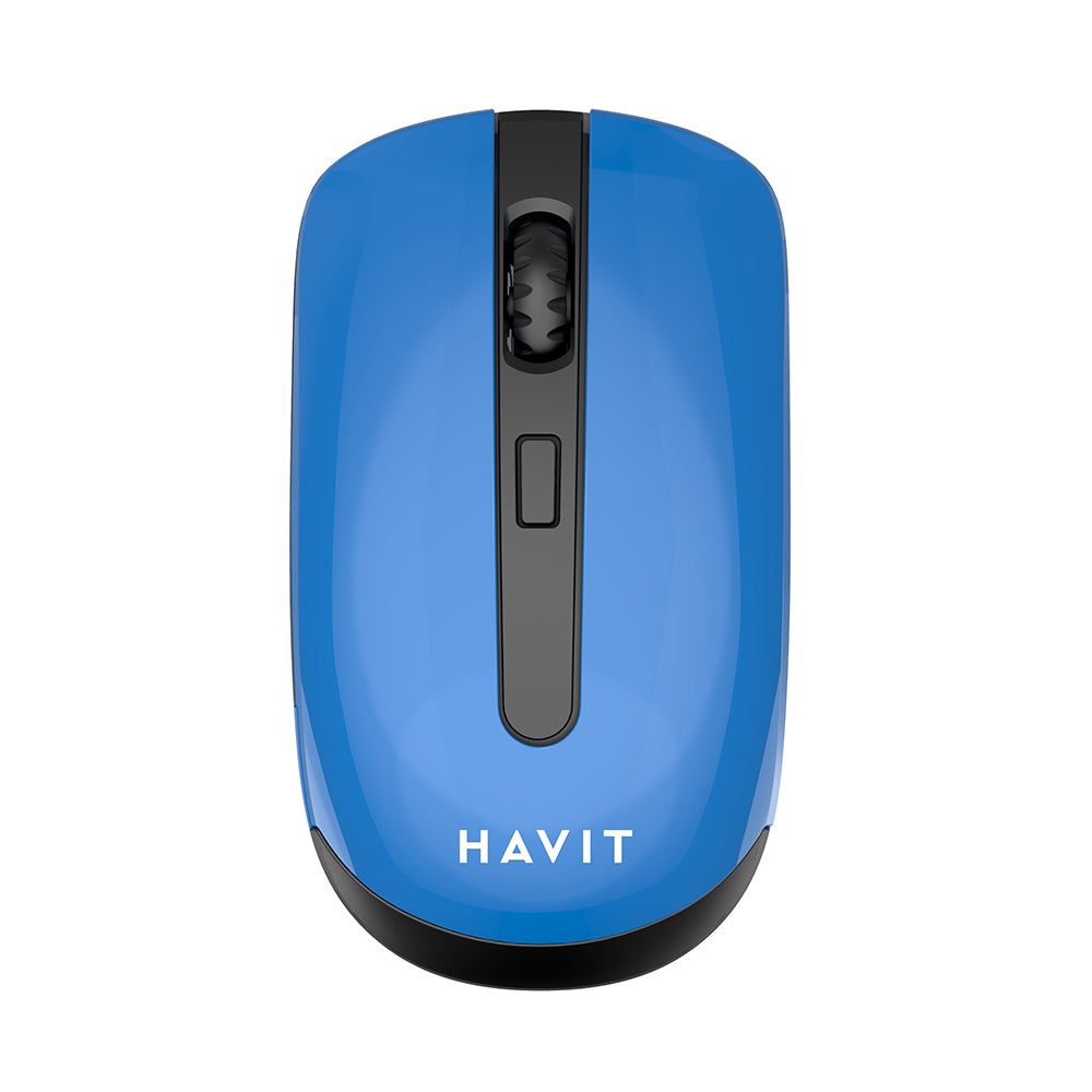 Havit - Wireless Mouse (MS989GT) - 2.4GHz, 800-1200-1600 DPI, AA Battery - Black / Blue