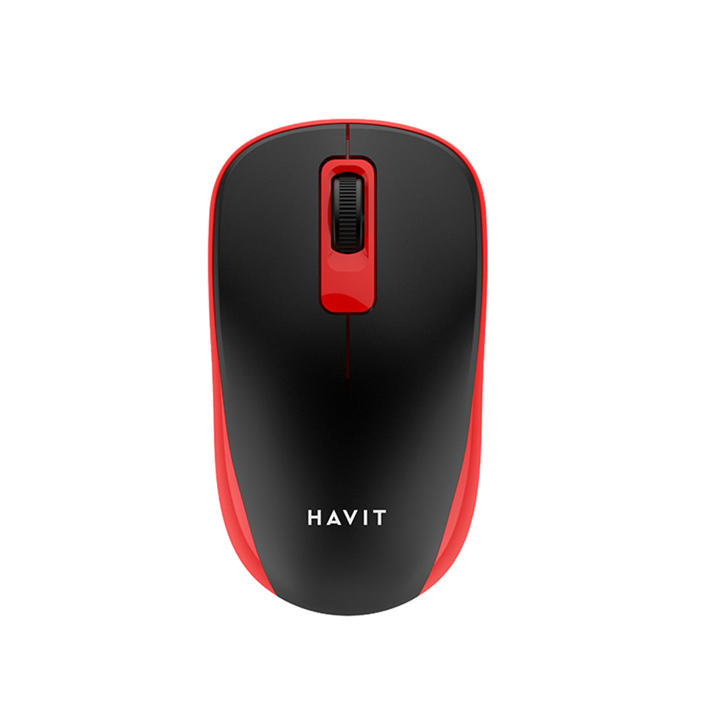 Havit - Wireless Mouse (MS626GT) - 2.4GHz, 1200 DPI, AA Battery - Black / Red