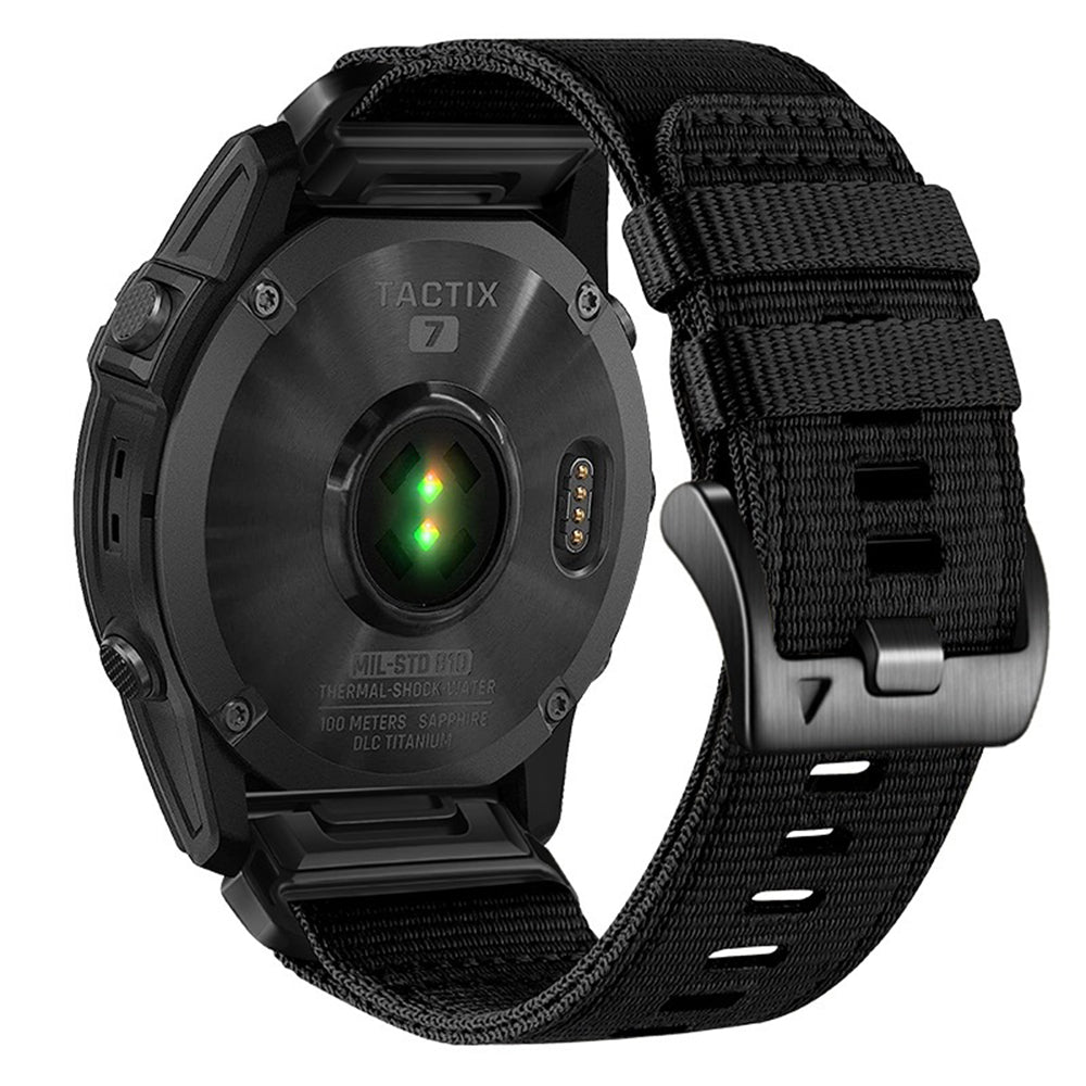 Techsuit - Watchband QuickFit 20mm (W070) - Instinct 2S Solar/Approach S70 42mm/Fenix 7S Pro Sapphire Solar - Obsidian Black