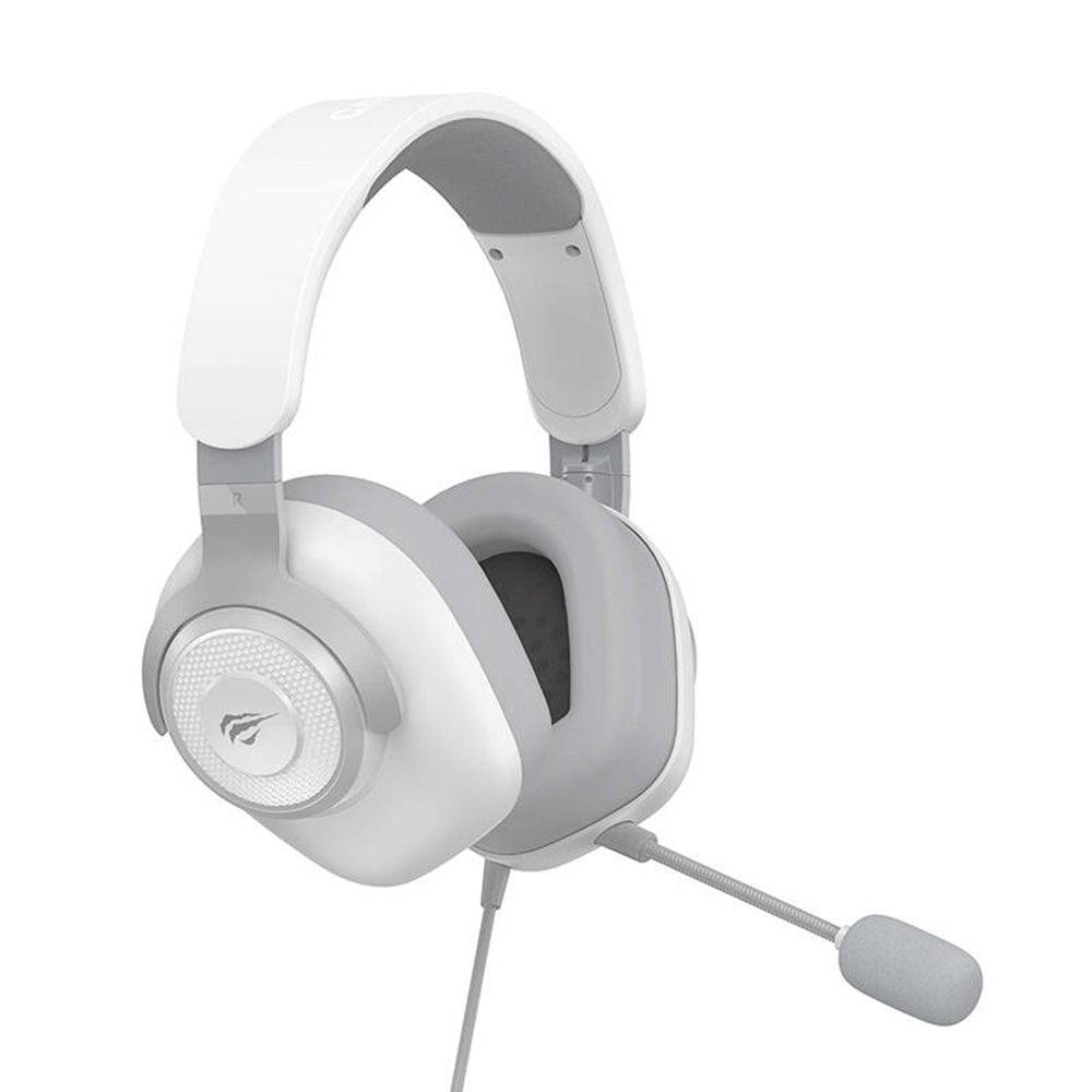 Havit - Wired Gaming Headphones (H2230d) - 3.5mm Jack, Omnidirectional Microphone, Adjustable - White