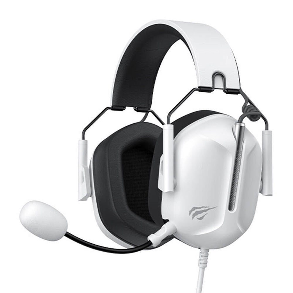 Havit Gaming Headphones (H2033d) - Foldable, Omnidirectional Microphone, 3.5mm Jack - White / Black