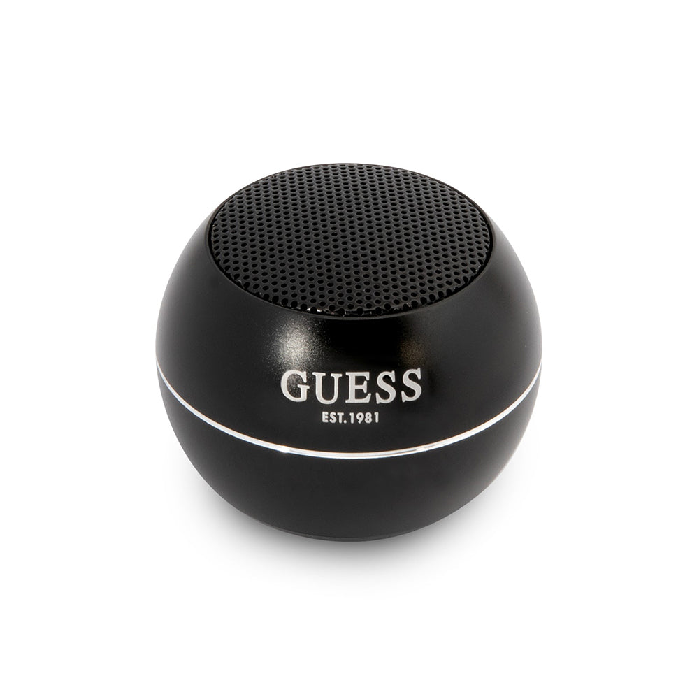 Guess Mini Φορητό Αλουμινένιο Ηχείο Bluetooth 3W με 4 ώρες αυτονομία (μαύρο)