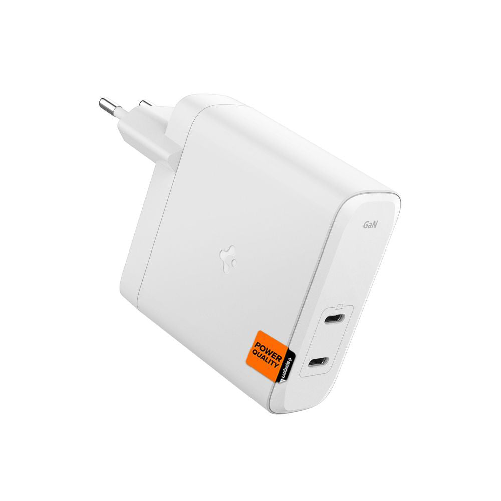 Spigen - Wall Charger Arcstation Pro (1402) - Fast Charging, 2 x Type-C, GaN, 140W- White