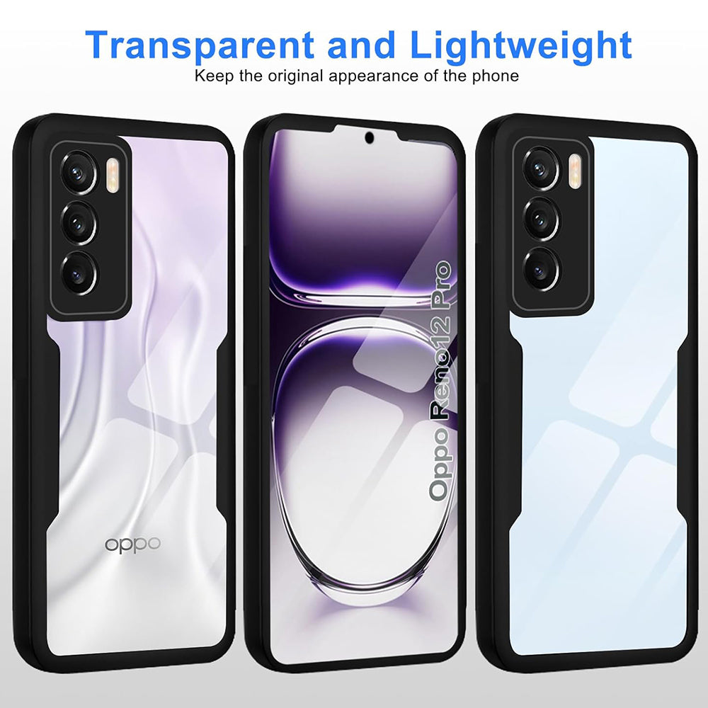 Techsuit - ColorVerse 360 Series + Screen Protector - Oppo Reno12 Pro - Black