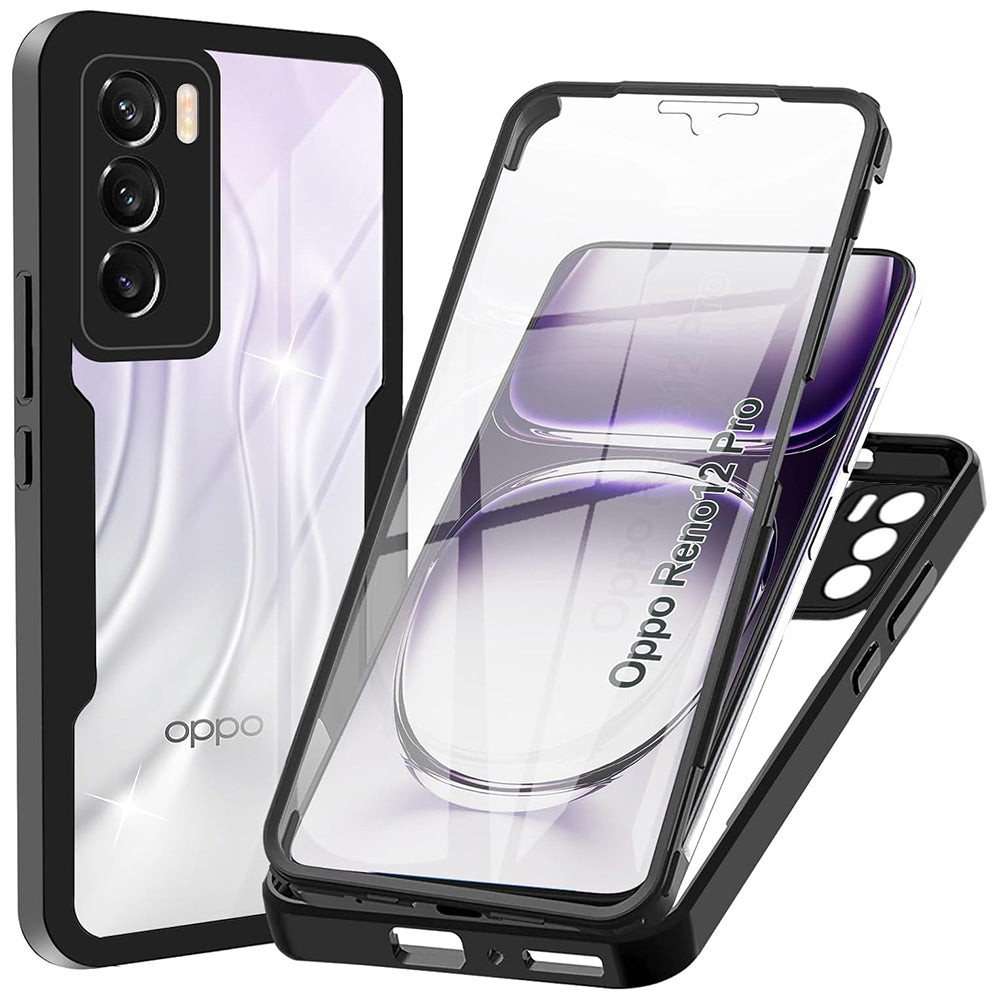 Techsuit - ColorVerse 360 Series + Screen Protector - Oppo Reno12 Pro - Black
