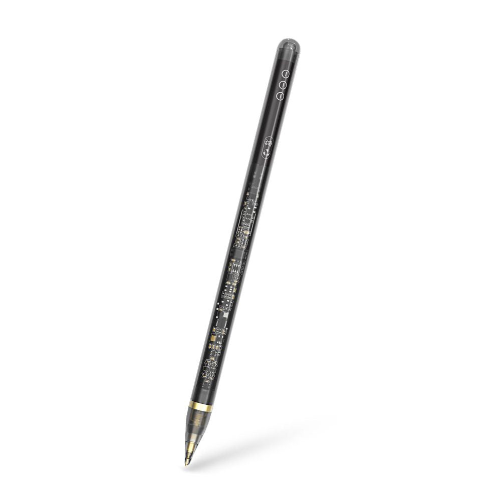 Techsuit - Premium Stylus Pen (C10 Pro) - for iPad 2018+, Digital Magnetic Charging, Capacitive - Transparent / Black