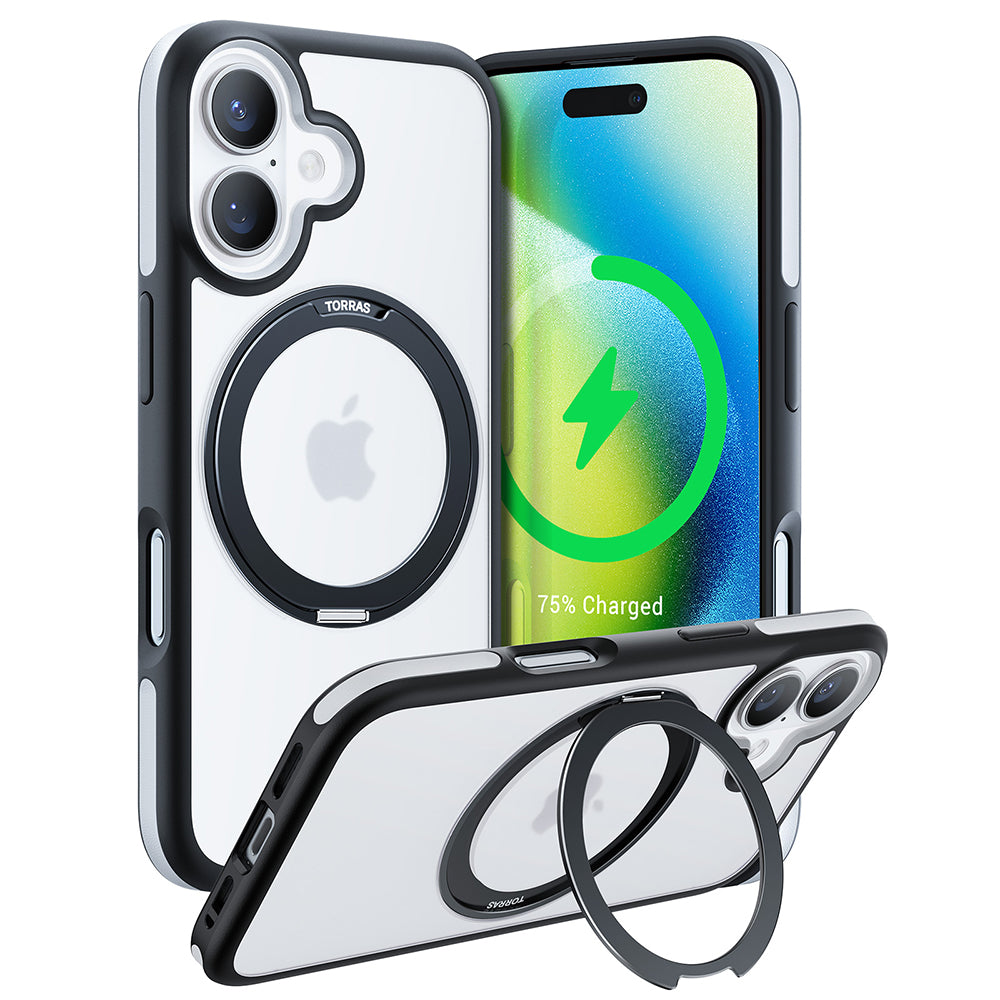 Torras - Ostand R Fusion MagSafe Series - iPhone 16 Plus - Black