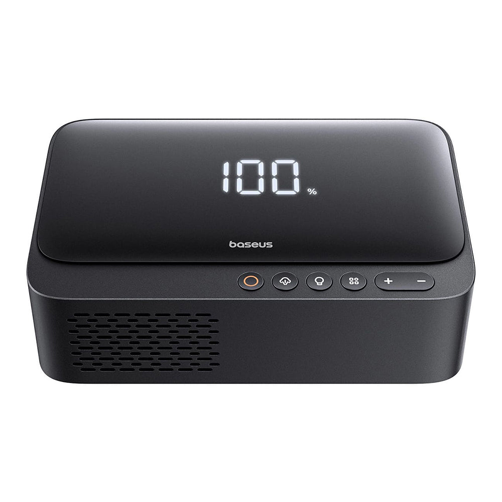 Baseus - Car Jump Starter Super Energy (C00245902111-00) - Power Bank, 6000mAh, Compressor, Flashlight, USB-C, 600A - Black