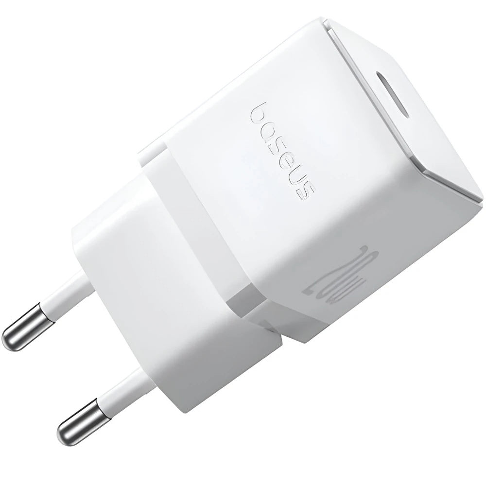 Baseus - Wall Charger Palm (P10111602213-00) - Fast Charger, Type-C, PD 20W, 5V/3A - Moon White