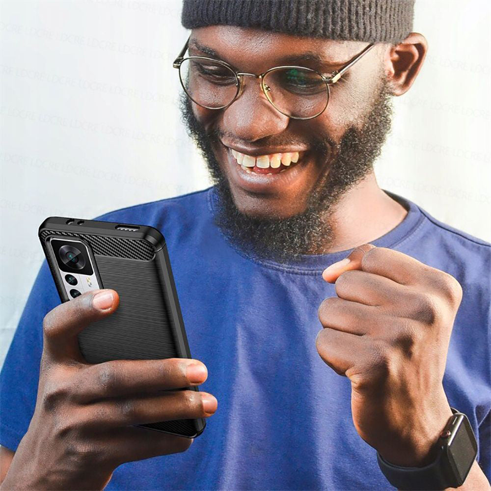 Techsuit - Carbon Silicone - Xiaomi 12T / 12T Pro - Black