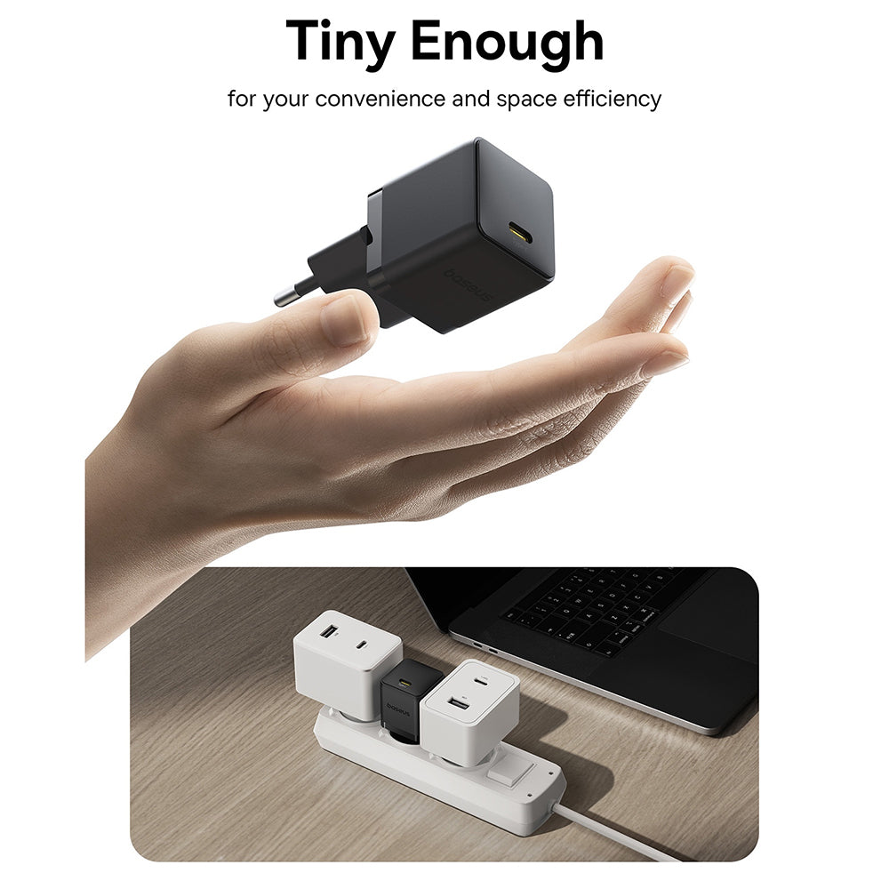 Baseus - Wall Charger Palm (P10111605113-00) - Fast Charger, Type-C, PD 30W, 5V/3A - Cluster Black