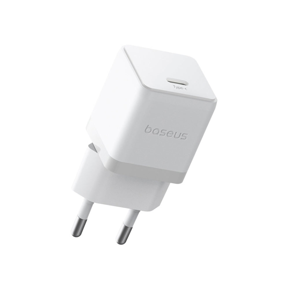 Baseus - Wall Charger Palm (P10111605213-01) - Type-C Cable Included, Fast Charger, 30W, 5V/3.0A, 1m - Moon White