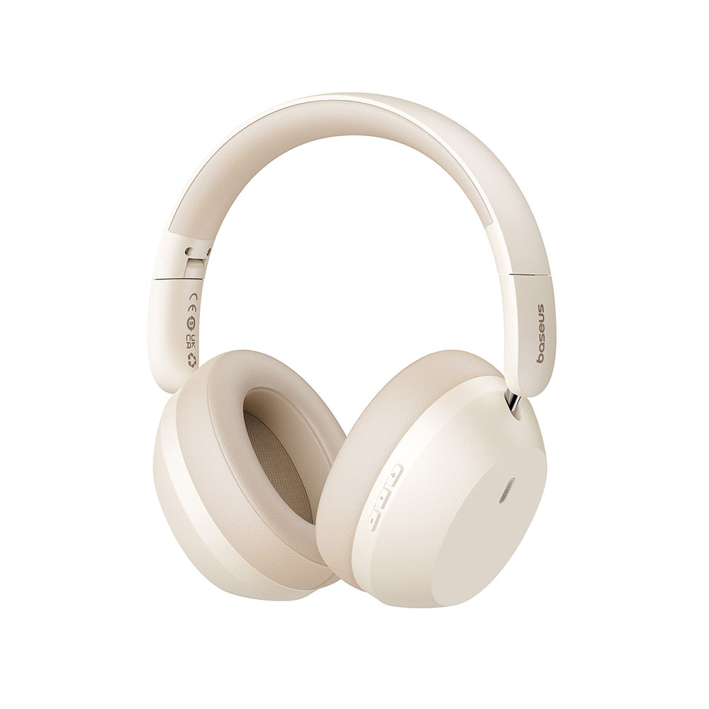 Baseus - Wireless Headphones Bass 35 Max (A00070800221-00) - On-ear, Bluetooth 5.3, Sound Isolation, Foldable - Stellar White