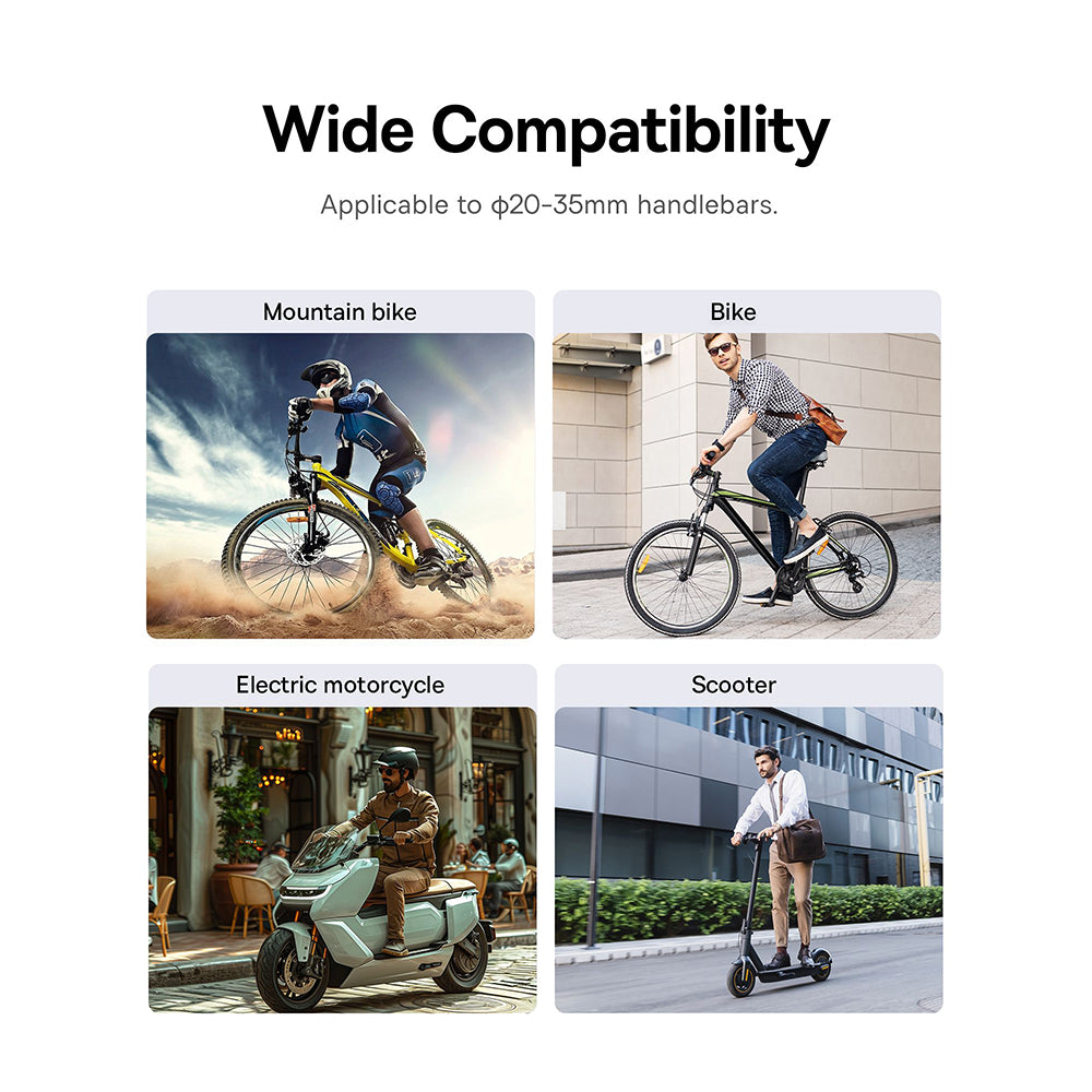 Baseus - Bike Holder PrimeTrip Series (C40569000121-00) - Magnetic Clip-On, with Screw Lock, Panel&Clamps - Cosmic Black