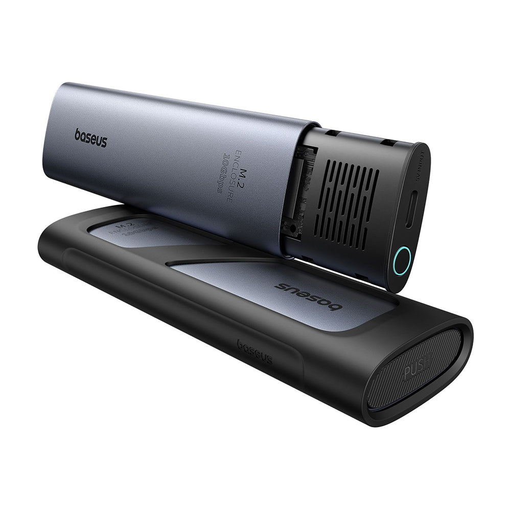 Baseus - SSD Enclosure FlyJoy Series (B00760600811-01) - USB 3.2, 10Gbps, 1G Read/Write, M.2NVME Compatible - Space Grey