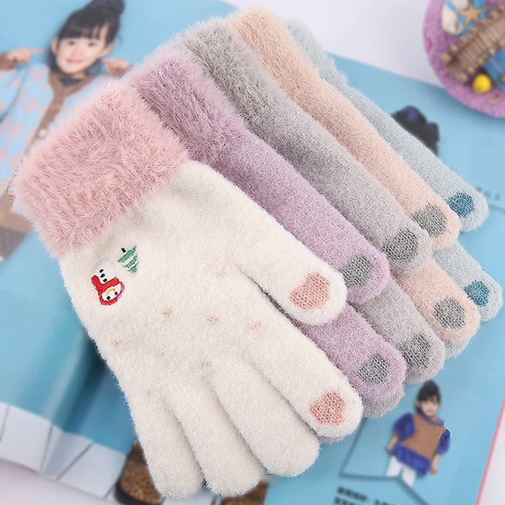 Techsuit - Gloves (ST0011) - from Mink Fur, Size 21cm - White