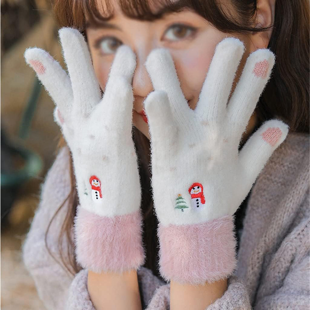 Techsuit - Gloves (ST0011) - from Mink Fur, Size 21cm - Beige