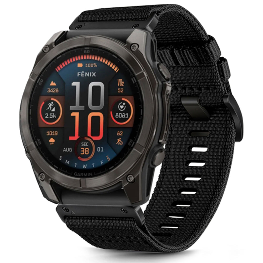 Techsuit - Watchband QuickFit 26mm (W070) - Garmin Fenix 3/3 HR/5X/5X Plus/6X/6X Pro/7X/7X Pro Solar - Obsidian Black