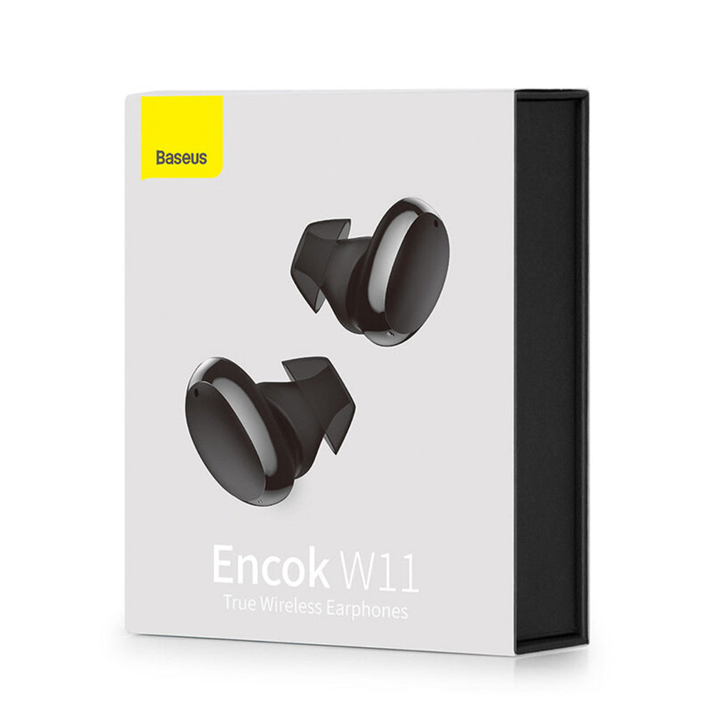Baseus - Wireless Earbuds Encok W11 (NGTW060001) - TWS, IPX8, Bluetooth 5.0 - Black
