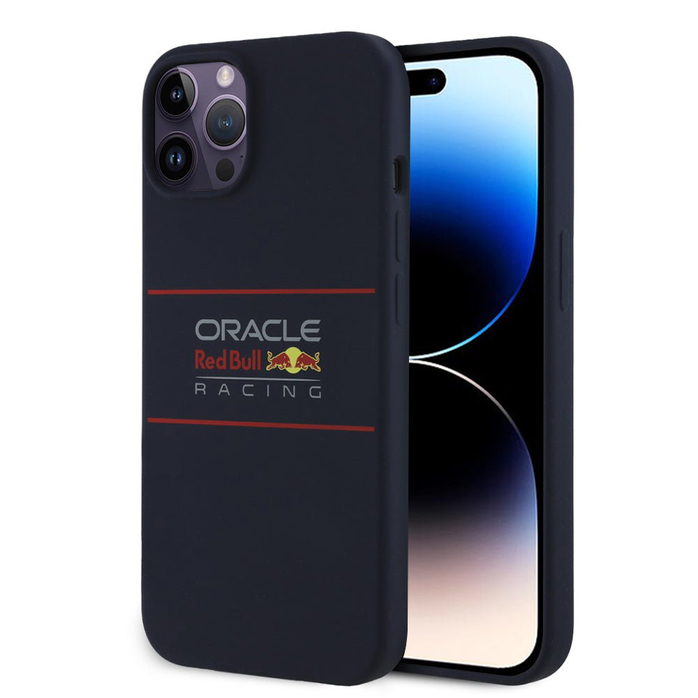 Red Bull Racing - Silicone Horizontal Centered Logo MagSafe (RBHMP14L24SIHSRV) - iPhone 14 Pro - Navy