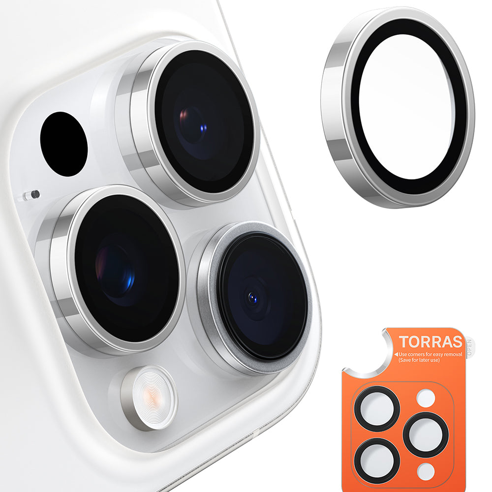 Torras - Lensguard Camera Protector - iPhone 16 Pro / iPhone 16 Pro Max - Titanium Grey