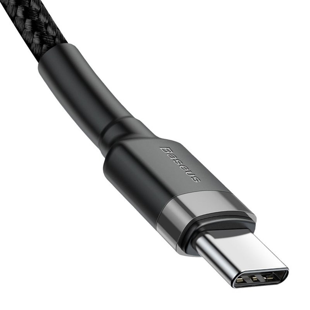 Baseus Cafule Braided USB 2.0 Cable USB-C male - USB-C 60W Γκρι 1m CATKLF-GG1
