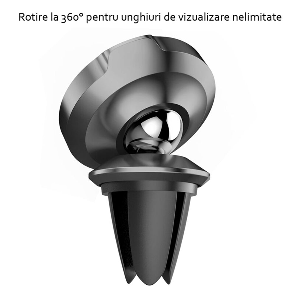 Baseus - Car Holder (SUER-A01) - Magnetic Strong Grip, Air Vent Installation, 360°, Small Size, Universal - Black