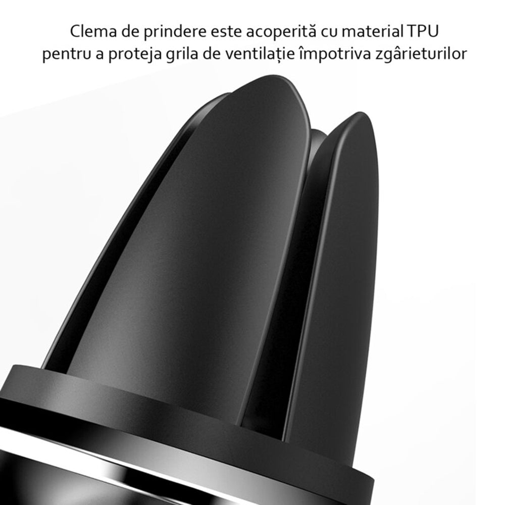 Baseus - Car Holder (SUER-A01) - Magnetic Strong Grip, Air Vent Installation, 360°, Small Size, Universal - Black