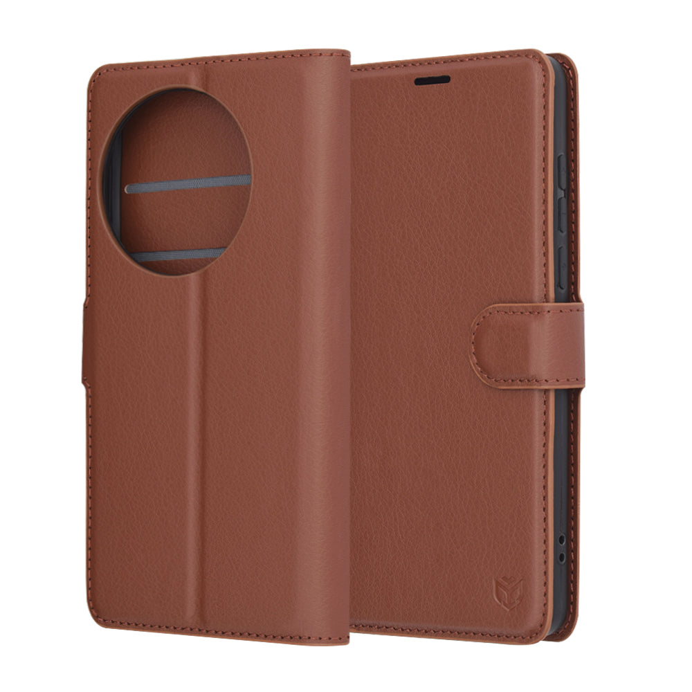 Techsuit - Leather Folio - OnePlus 13 - Brown