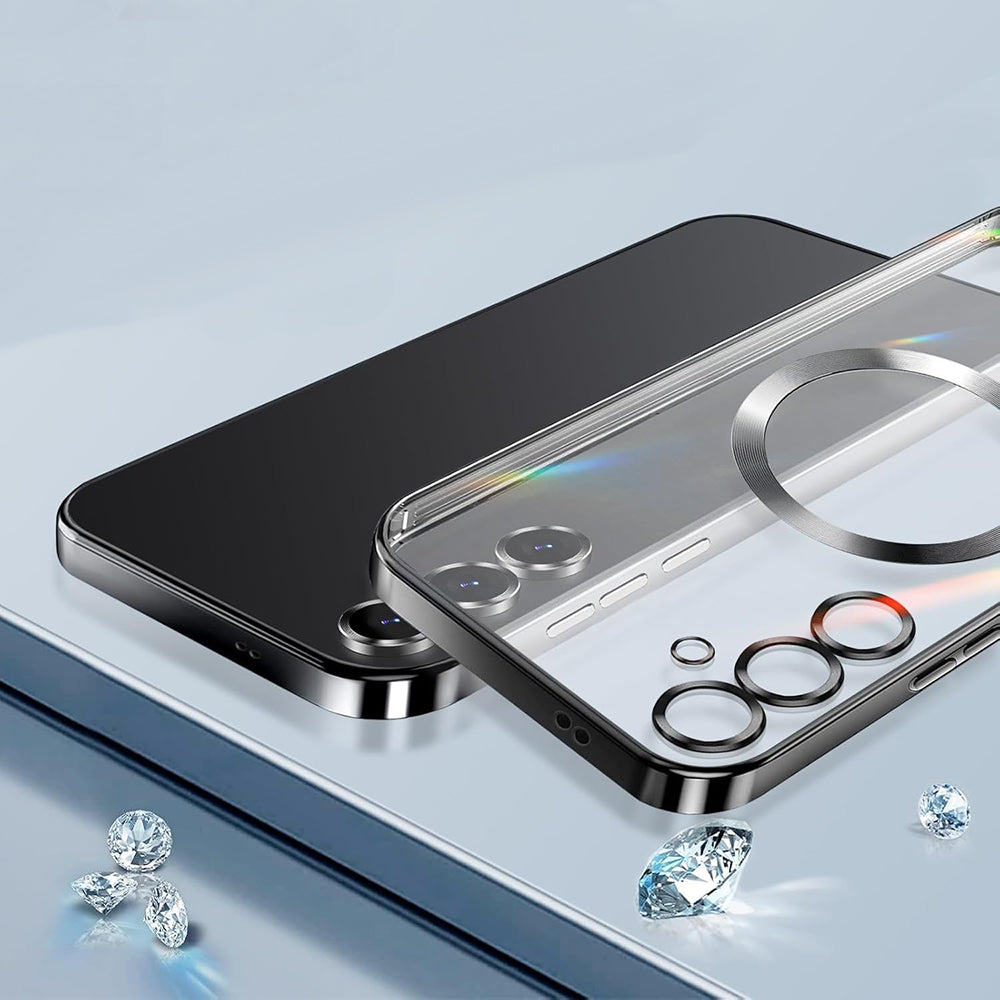 Techsuit - Luxury Crystal MagSafe - Galaxy S25 - Silver