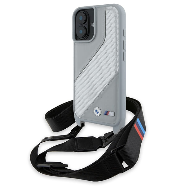 BMW - Leather M Edition Carbon Stripe & Strap (BMHCP16S23PSCCG) - iPhone 16 - Black