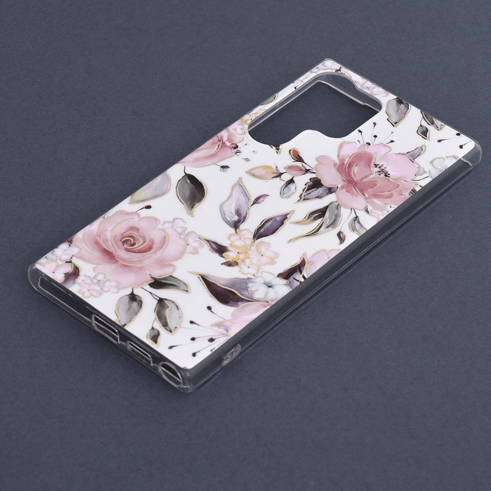 Techsuit - Marble Series - Samsung Galaxy S23 Ultra - Chloe White