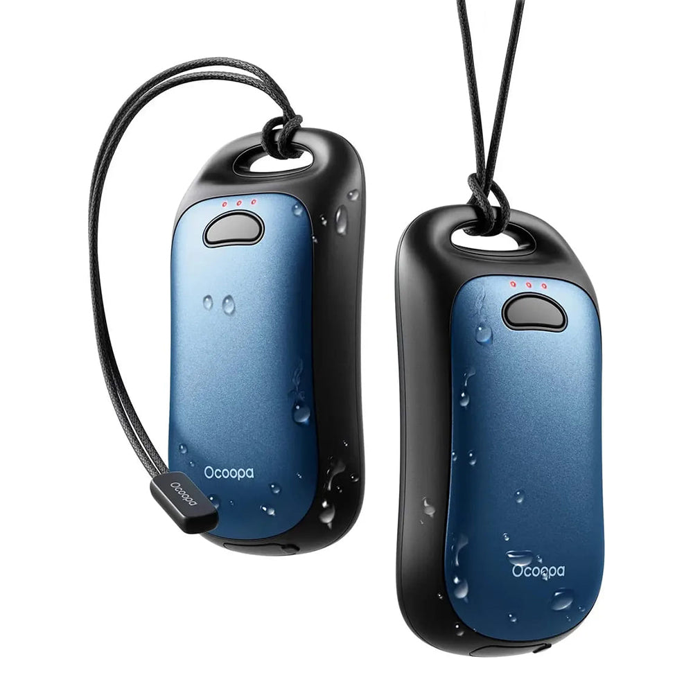 Ocoopa - Hand Warmer UT4 Urban (UT3061-LIGHT) - USB-C, IP45, Adjustable Heat, Magnetic, with Strap, 2x 3000mAh - Light Blue