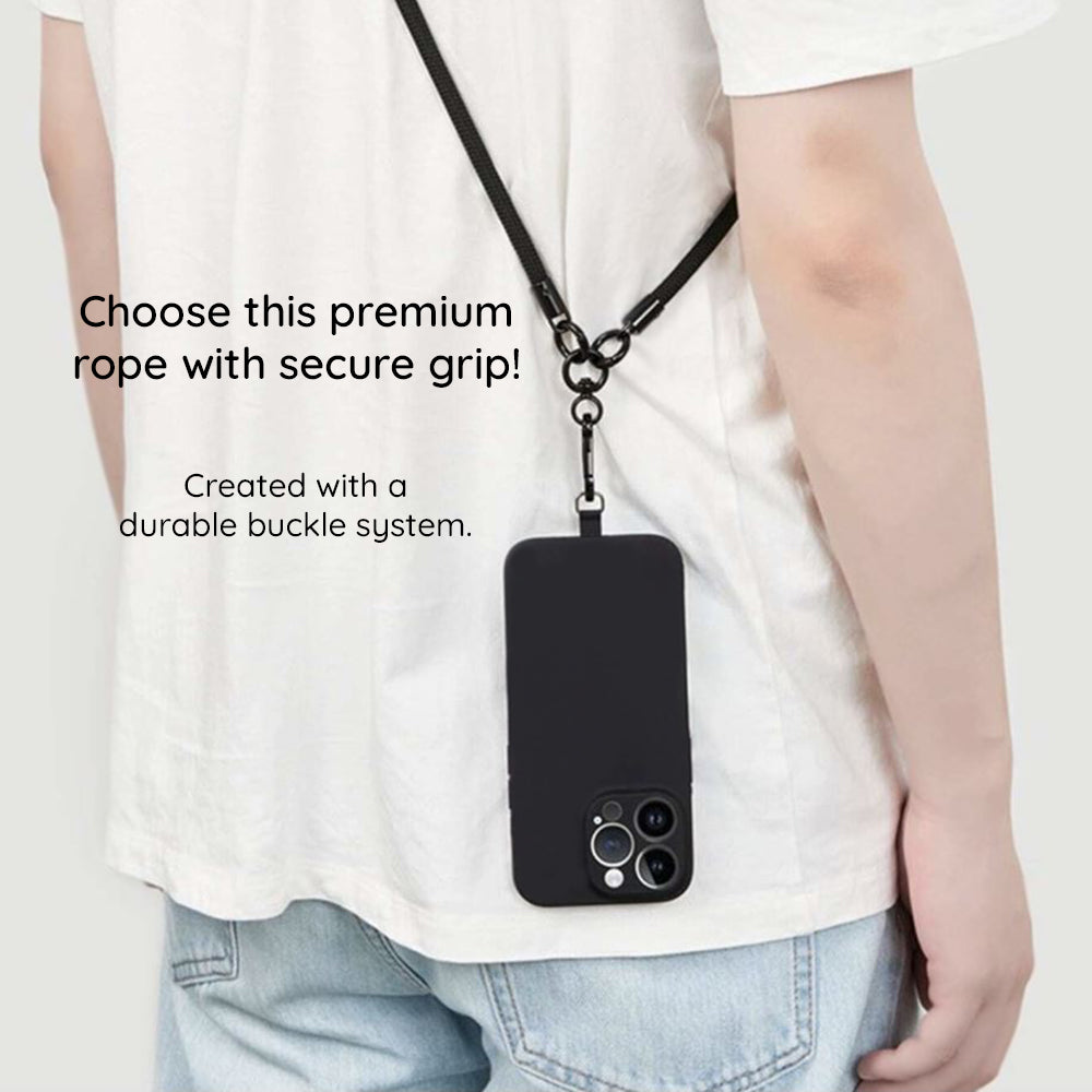 Techsuit - Rope Crossbody Strap (RCS1-32) - for Phones, Carabiner, Nylon Braided, Durable, Adjustable - Lavender Whisper