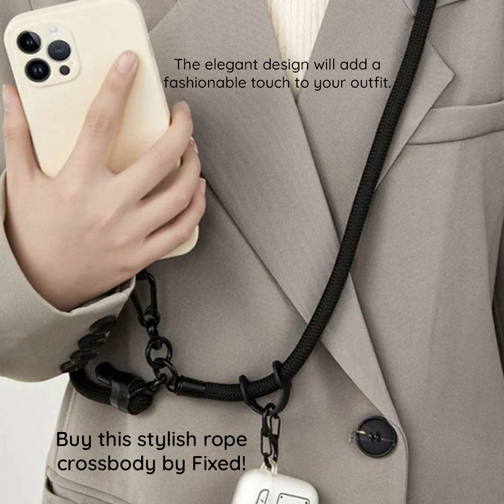 Techsuit - Rope Crossbody Strap (RCS1-31) - for Phones, Carabiner, Nylon Braided, Durable, Adjustable - Bright Limoncello