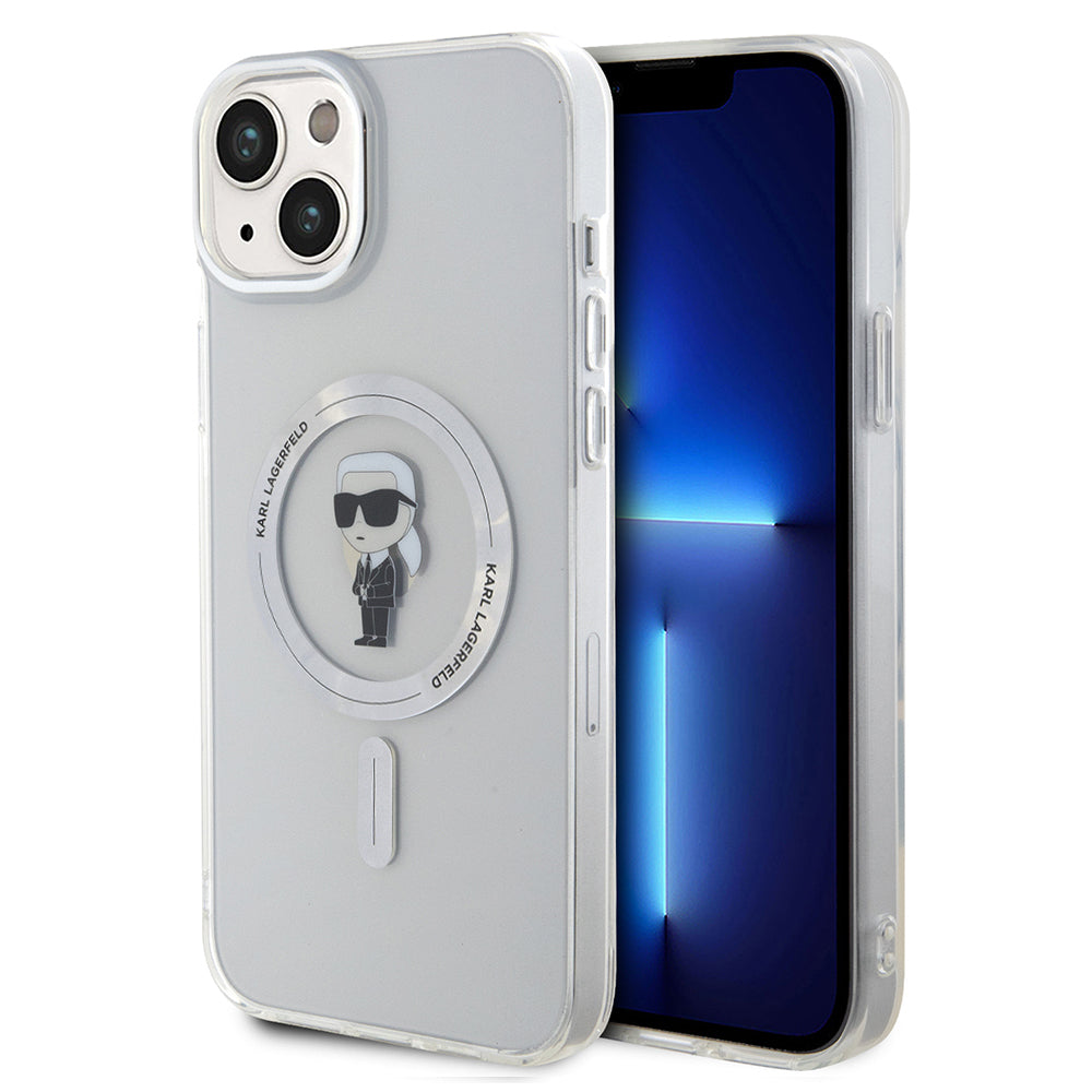 Karl Lagerfeld - IML MagSafe (KLHMP15MHFCKNOT) - iPhone 15 Plus - Transparent Ikonik