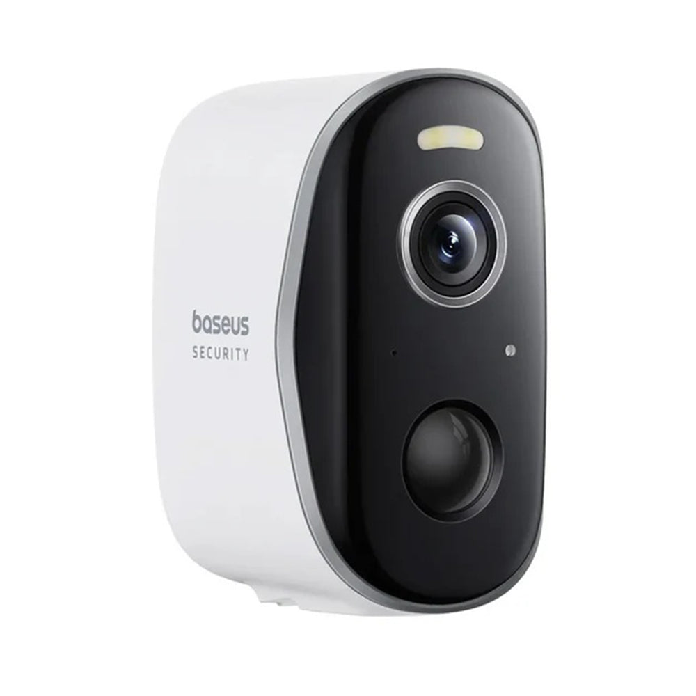 Baseus - Outdoor Camera Security N1 Plus (S0TZ002130) - 2K, 16GB, Two-way Talk, Night Vision, IP67, 10.500mAh - Moon White