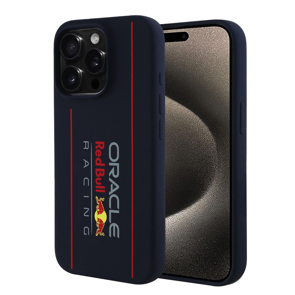 Red Bull Racing - Silicone Oversize Vertical Logo MagSafe (RBHMP15X24SIOLRV) - iPhone 15 Pro Max - Navy