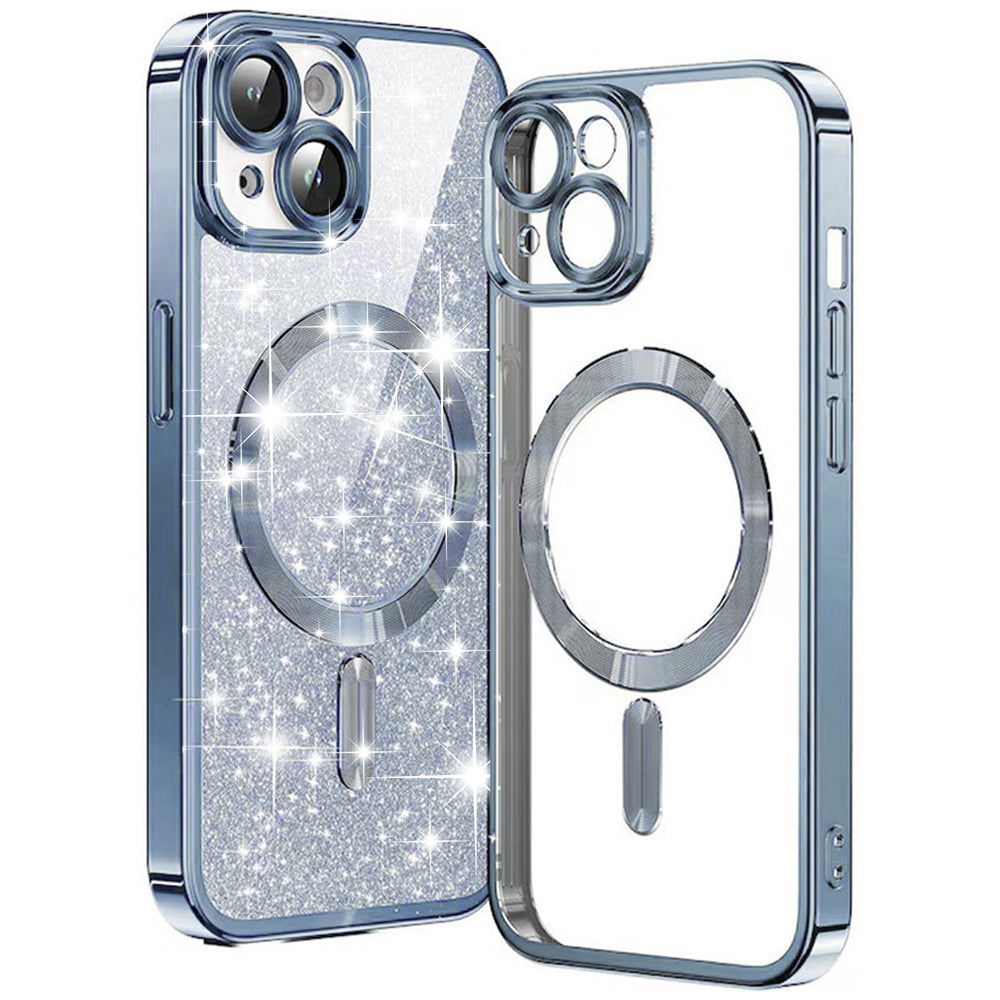 Techsuit - Luxury Glitter MagSafe - iPhone 15 - Light Blue