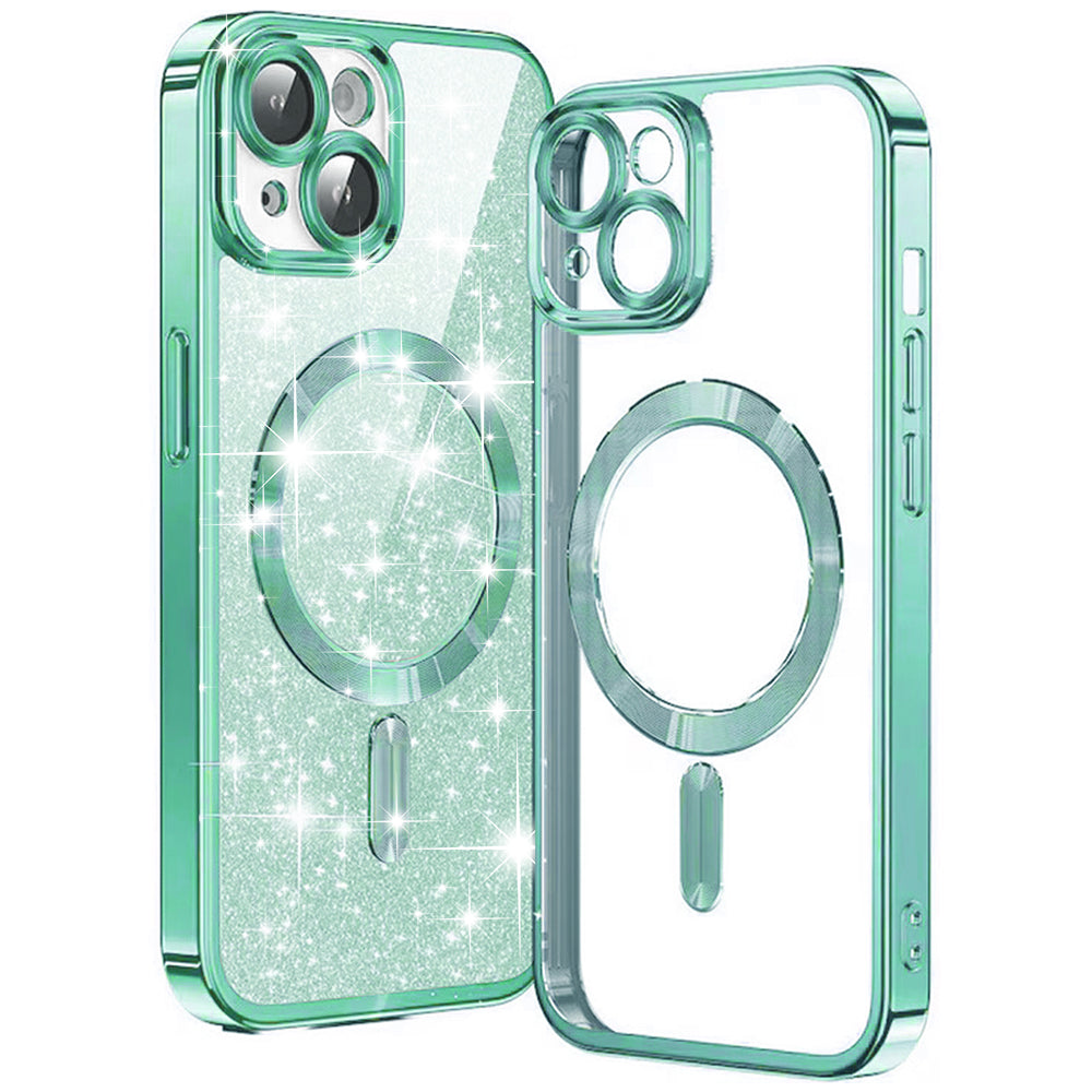 Techsuit - Luxury Glitter MagSafe - iPhone 14 Plus - Light Green