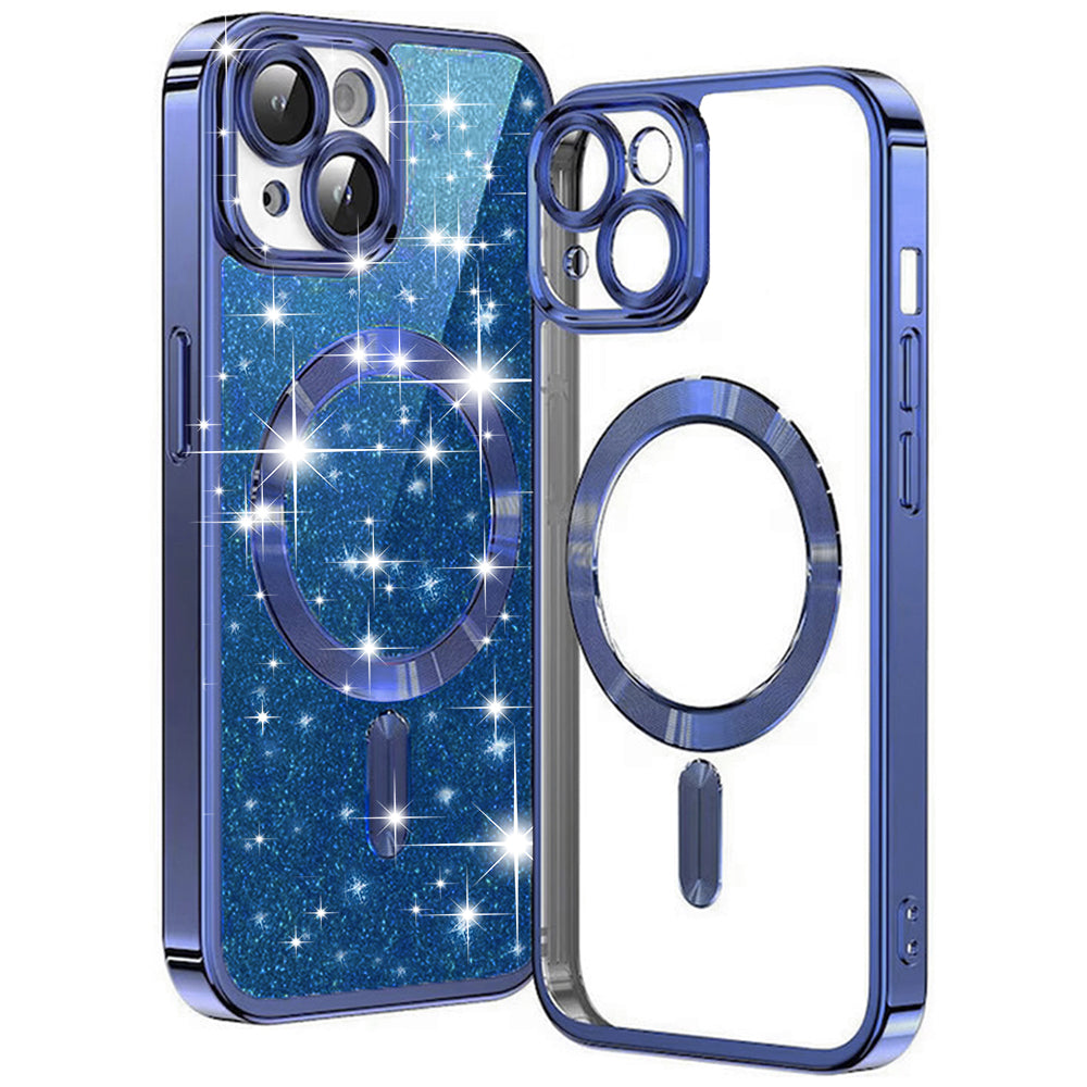 Techsuit - Luxury Glitter MagSafe - iPhone 14 - Deep Blue