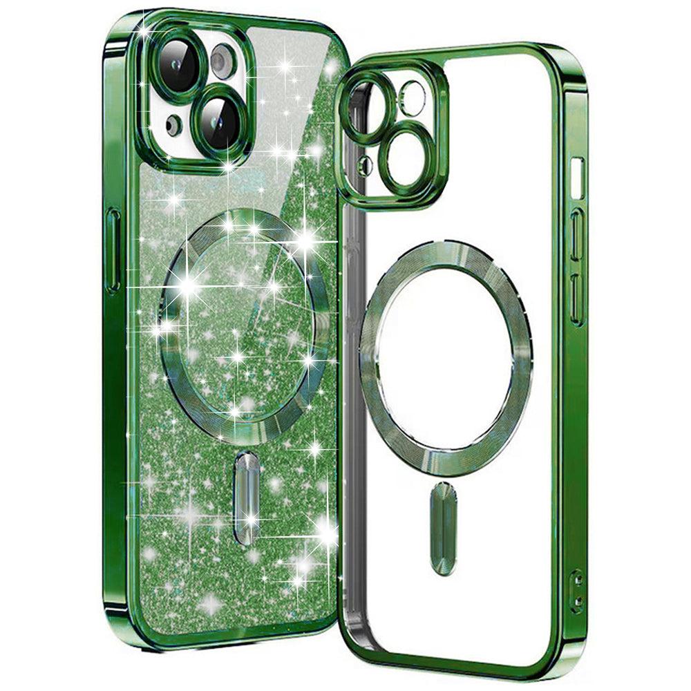 Techsuit - Luxury Glitter MagSafe - iPhone 14 - Deep Green