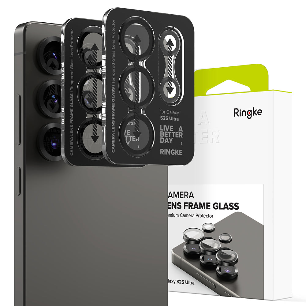 Ringke - Camera Lens Frame Glass - Galaxy S25 Ultra - Black