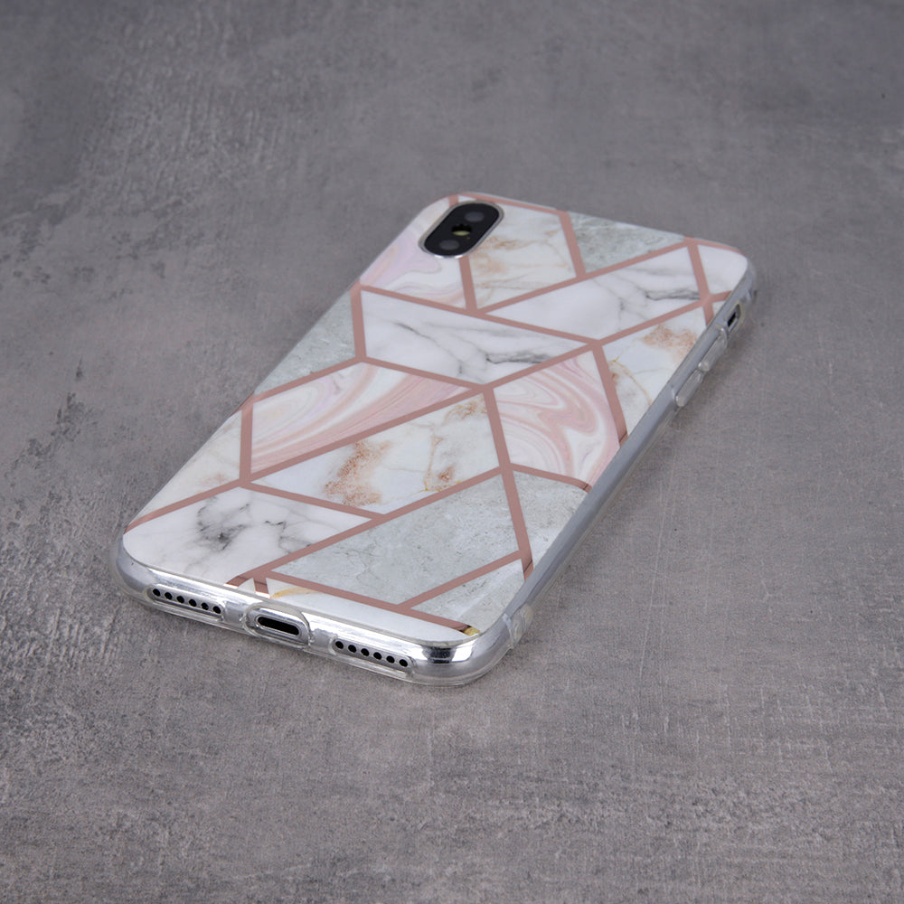 Geometric Marmur Case for Samsung Galaxy A21s pink