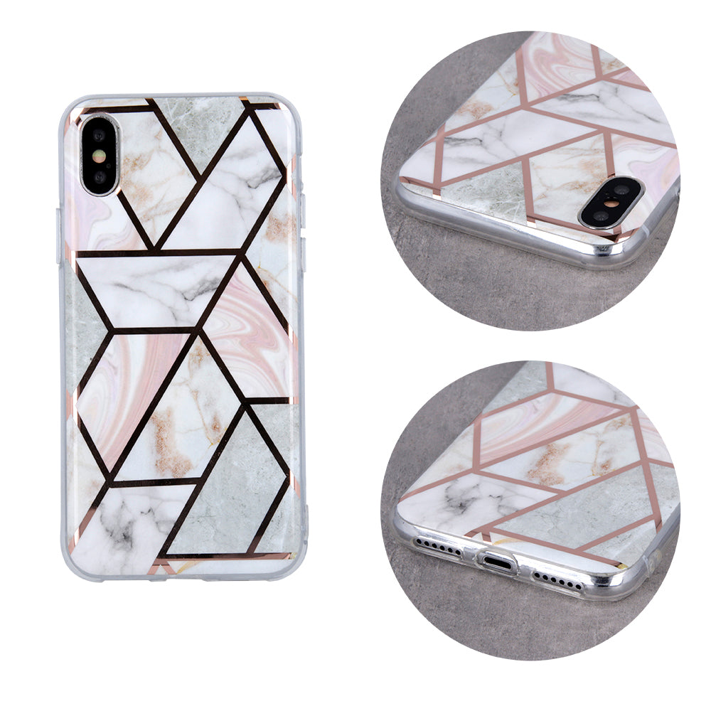 Geometric Marmur Case for Samsung Galaxy A21s pink