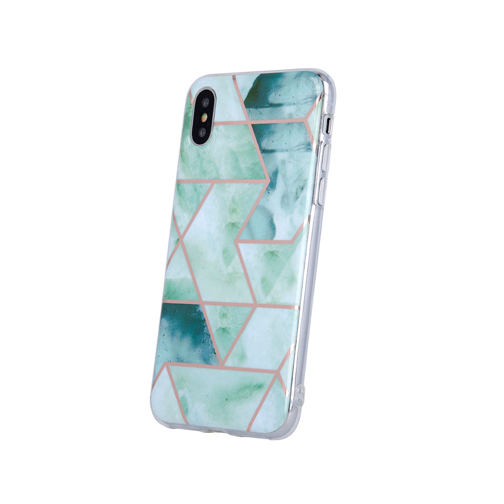 Geometric Marmur Case for iPhone 12 Pro Max green – PhoneBazaar