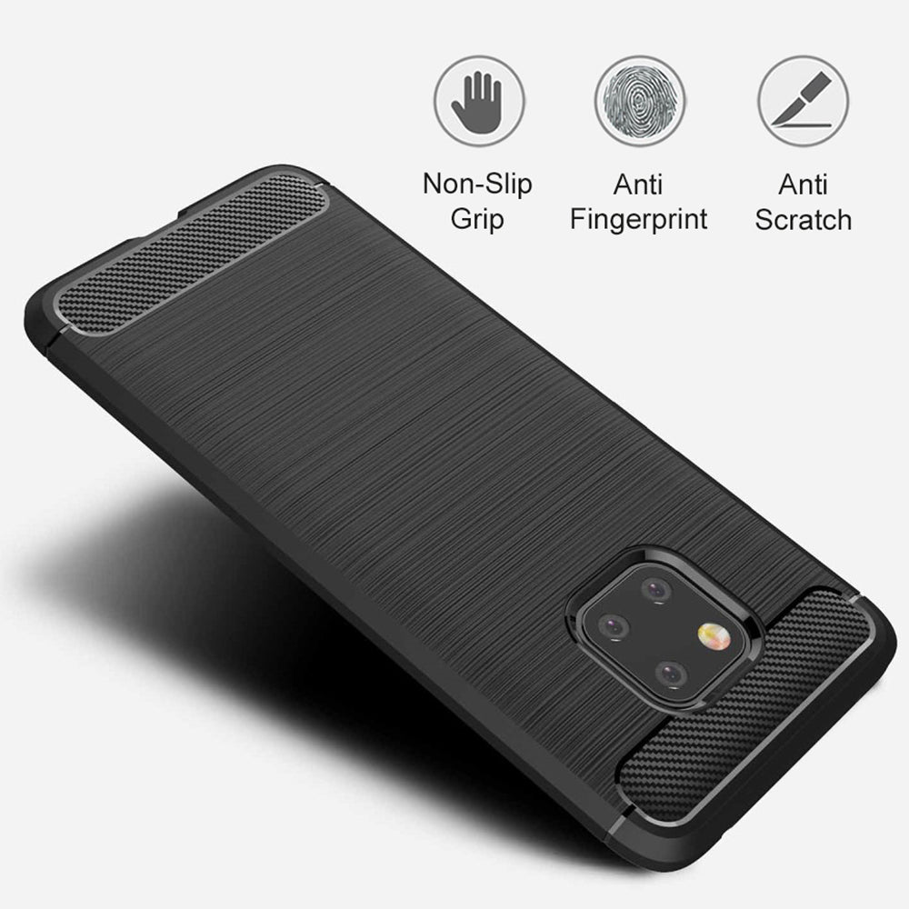 Techsuit - Carbon Silicone - Huawei Mate 20 Pro - Black