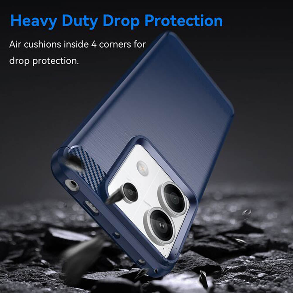 Techsuit - Carbon Silicone - Xiaomi Redmi Note 14 4G (Regional) - Blue