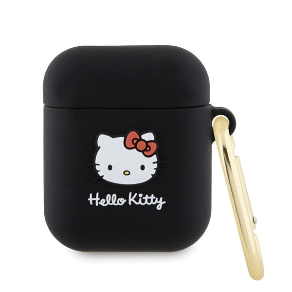 Hello Kitty - Silicone 3D Kitty Head (HKA23DKHSK) - for Apple AirPods 1 / AirPods 2 - Black