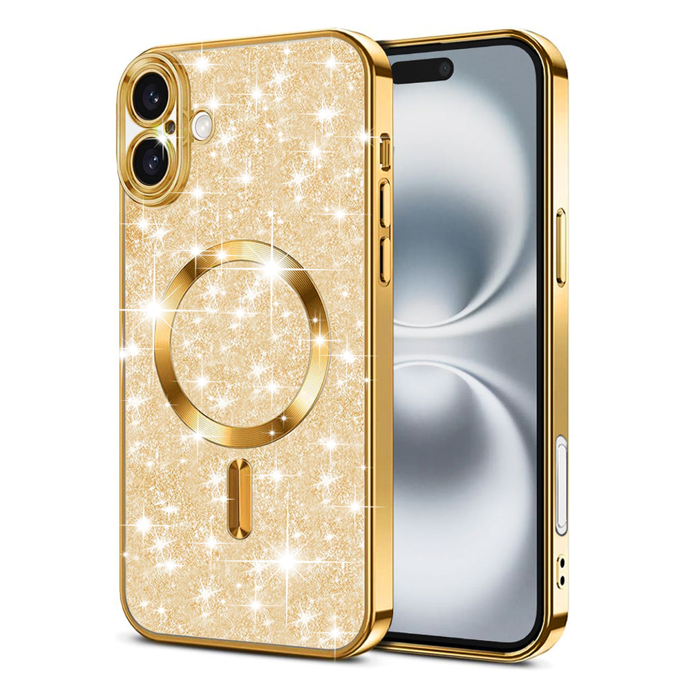Techsuit - Luxury Glitter MagSafe - iPhone 16 Plus - Gold